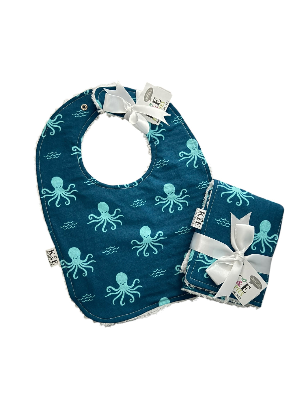 Classic Bib and Burpie Bundle, octopus