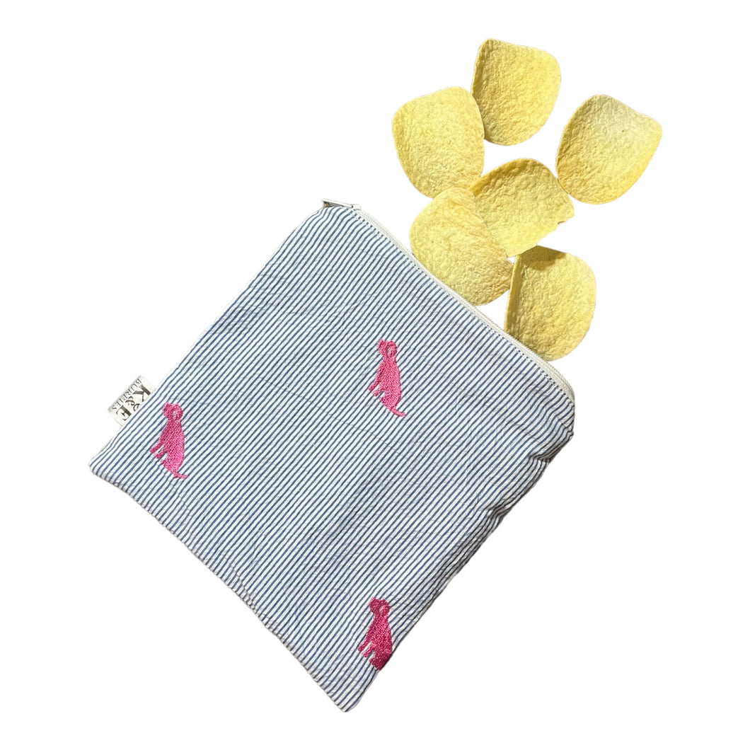 snack or sandwich bag, seersucker dogs
