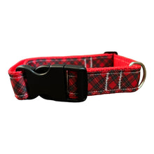 K&E Pups collar- classic red plaid