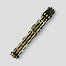 K&E Pups collar, black and gold