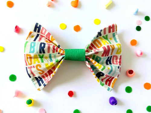 K&E Pups bow tie; It’s my Birthday