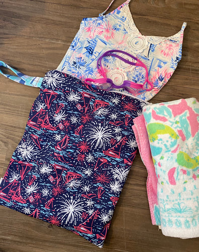 Lilly Pulitzer Sparks Fly Wet Bag